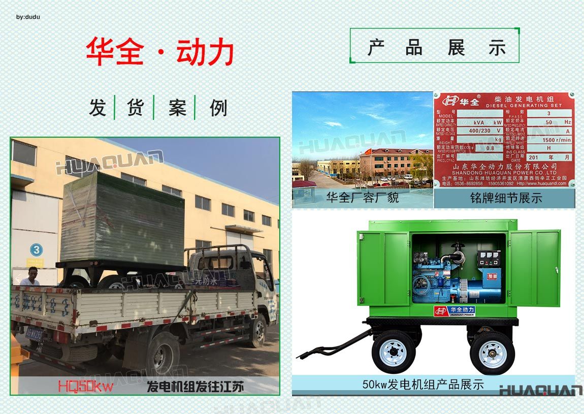 華全動力50kw發(fā)電機(jī)組于6月26日發(fā)往江蘇