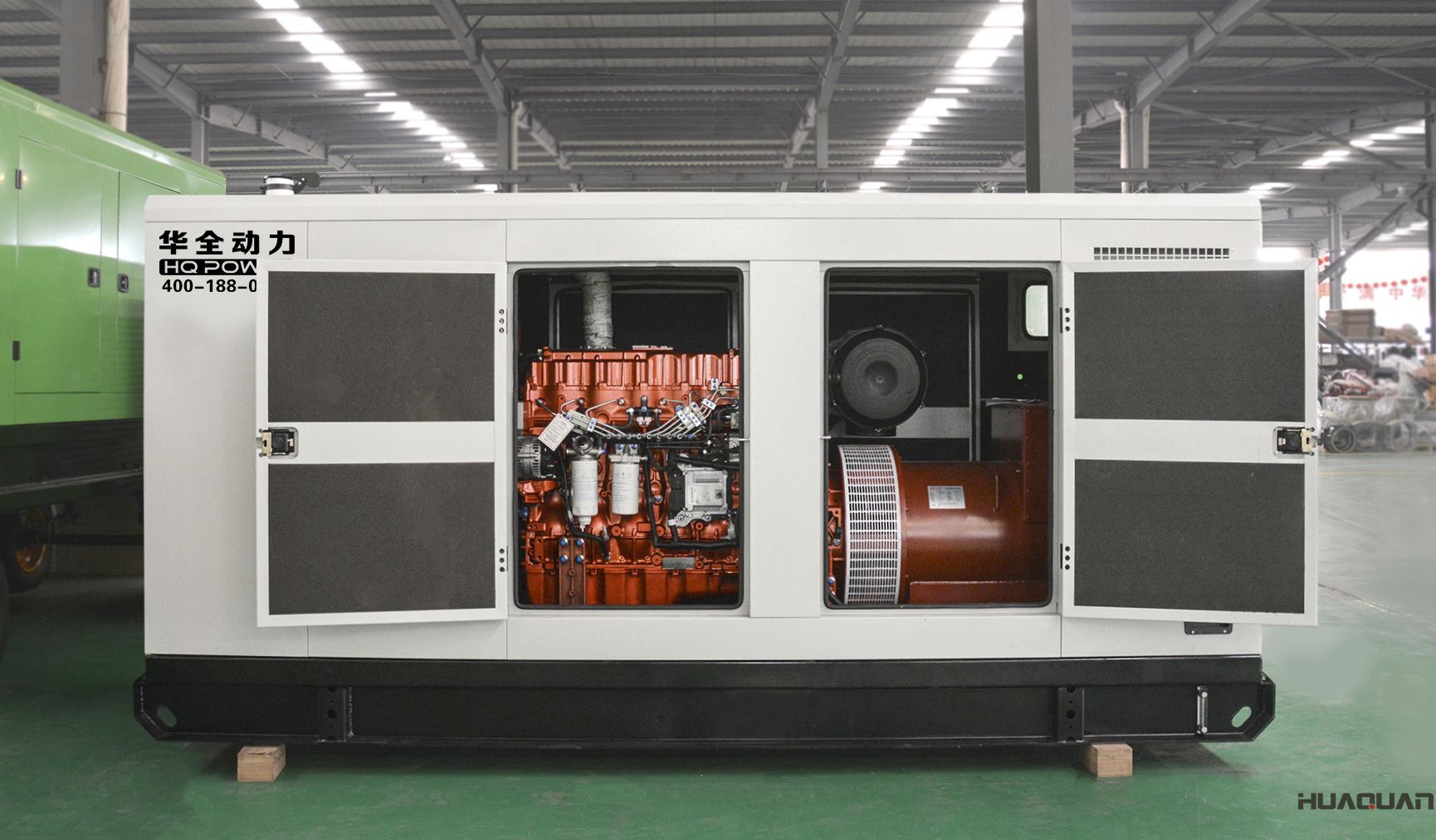 華全動力300kw靜音箱發(fā)電機(jī)組于2018年4月23日發(fā)往濟(jì)南